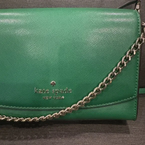 Kate Spade Carson Crossbody Saffiano Leather Green - Picture 5 of 9
